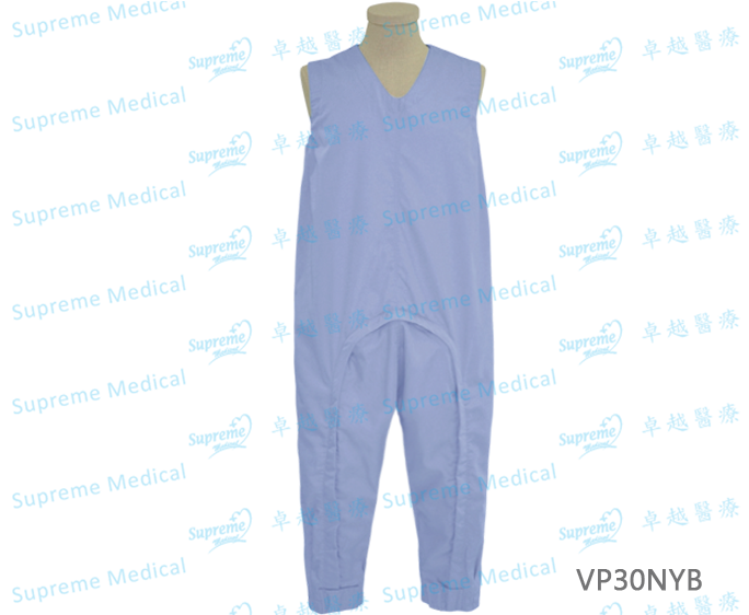 Sleeveless Anti-Strip Jumpsuit (Thin / Blue)