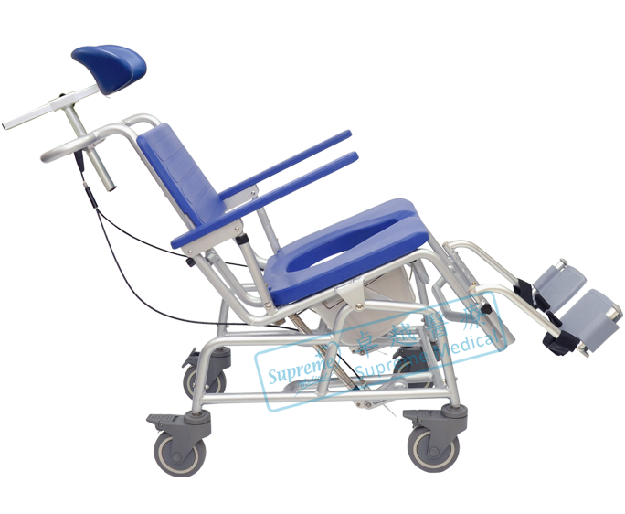 Aluminium Tilt-In-Space Shower Commode Chair