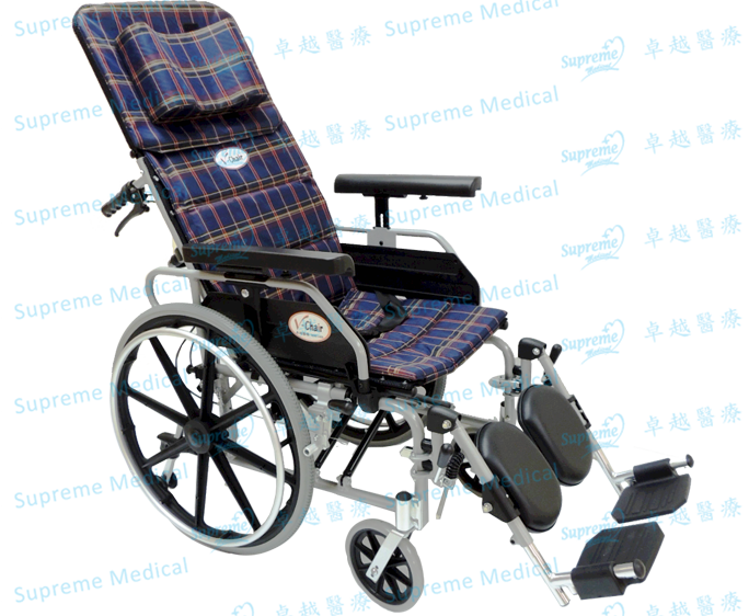 鋁製多功能高背輪椅